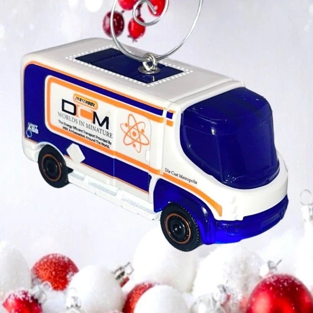 eStar Electric Van Truck Bus 1:64 ONE OF A KIND Christmas Tree Ornament